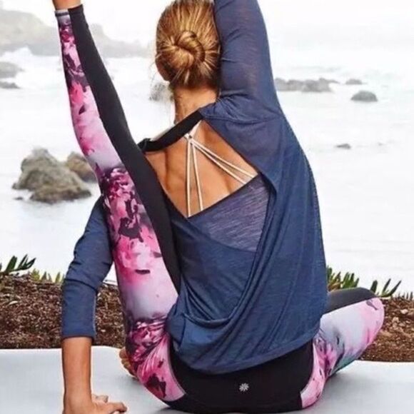 ATHLETA High Rise Bloom Chaturanga Tight R566 - Picture 1 of 6